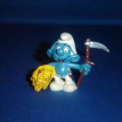 Vintage 1981 Farmer Smurf With Wheat Harvest and Sickle 20145 By Schleich W Berrie Co PVC