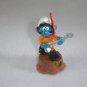 Vintage Frogman Smurf PVC Pencil Sharpener Smurf In Orange Scuba Wet Suit