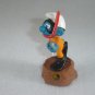 Vintage Frogman Smurf PVC Pencil Sharpener Smurf In Orange Scuba Wet Suit