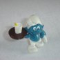 Vintage 1983 Waiter Smurf With White Cup 20162 By Schleich W Berrie Co PVC