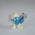 Vintage 1975 Woodcutter Smurf With Axe 20087 Bully Peyo Figure PVC West Germany