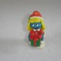 Vintage 1982 Christmas Smurfette Short Red Coat W Gifts 20208 PVC By Schleich W Berrie Portugal