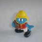 Vintage 1980 American Footbal Player Smurf With Painted 3 Schleich PVC 20132 Portugal