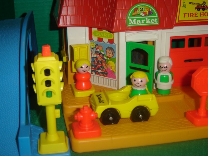 Fisher Price Little People Main Street 2500 - Vintage 1986 (État Correct, Incomplet)