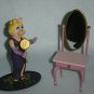 Jim Hensons Muppet Show Palisades MISS PIGGY Moveable Action Figure W Mirror And Dressing Room Table