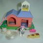 Vintage 1995 Kenner Littlest Pet Shop Garden Tag Pets on the Move Peach House W Dog Cat Food Dish