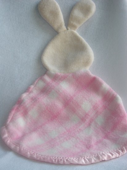 Vintage 1979 Fisher Price Pink Plaid Bunny Rabbit Security Blanket 442 ...