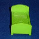 Vintage Fisher Price Little People Green Twin Bed for 952 Brown White Tudor House