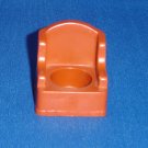 Vintage Fisher Price Little People Dark Brown Stuffed Arm Wing Chair 952 Play Family House