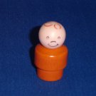 Vintage Fisher Price Little People Wood Plastic Orange Boy for Fun Jet Patio and More