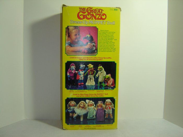 Vintage 1982 Fisher Price GONZO THE GREAT DRESS UP MUPPETS DOLL W BOX ...