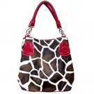 Giraffe Hobo Handbag (Red)
