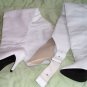 Vintage White Leather Chap Boots