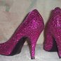 DANCIN' Fuschia Pink Glitter Pumps Sz 9