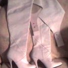 Vintage White Leather Chap Boots