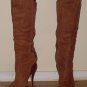 THE WILD PAIR Brown Leather & Suede OTK Knee High Boots