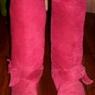 Pink Bowtie Mid High Boots