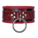 Red & Black Patent Leather Locking Buckle Collar Small/Med