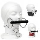 Black Leather Posture Collar with Bit Gag Sm/Med