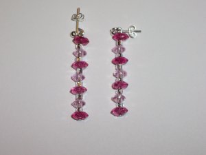 Pink mix earrings