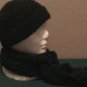 Black Speckled Hat & Scarf