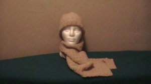 Wheat Hat & Scarf Set