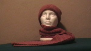 Rose Hat & Scarf Set