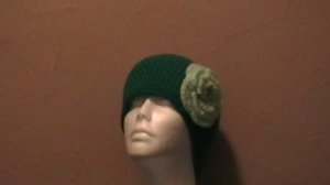 Teal Hat with Removable Flower