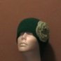 Teal Hat with Removable Flower