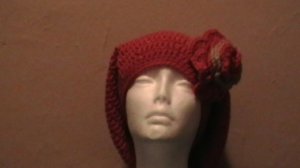 Orange Hat ith removable Flower