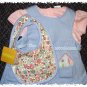GYMBOREE Patchwork Garden 4 pieces JUMPER DRESS Set - Size 6-12 months