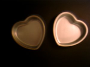 2 Small Heart Cake Pans - by Wilton -- 502-3053 *