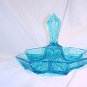 Tiara Glassware -- Blue 4 part Candy Dish
