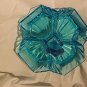 Tiara Glassware -- Blue 4 part Candy Dish