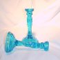 Tiara Glassware -- Blue Candlesticks