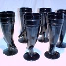 Tiara Glassware -- Black Powder Horn Tumblers (2 sets available)