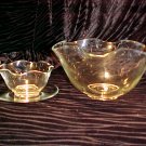 Tiara Glassware -- Clear 3 piece Crimped Salad Bowl Set