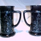 Tiara Glassware -- Black German Beer Steins (9 sets available)
