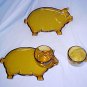 Tiara Glassware -- Little Piggy Snack Set (2 sets available)