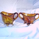 Tiara Glassware -- Sweet Pear Creamer and Sugar