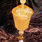 Tiara Glassware -- Cameo Amber Chalice