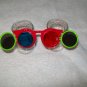3-D Glasses -- Red Frame with pink temples  -- Childrens Multiple 3-D Glasses *