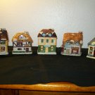 Set of 5 Dickens Glass Buildings