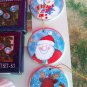 Set of 3 Hand Painted Glass Disc Ornaments