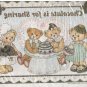 Bear Essentials -- Iron-On Transfer -- Chocolate is for Sharing - (T-Blu-L-11)