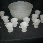 Tiara Glassware -- Frosted Punch Bowl Set