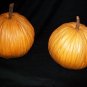 Pumpkins -- 2 Vintage Halloween Hand Crafted Pumpkins