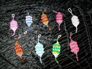 Beaded Christmas Lantern Ornaments