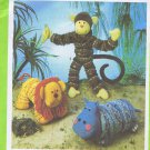 9157 Simplicity -- Monkey, Lion, Hippo -- Stuffed Yo-Yo's - (T-Bla-S-13)