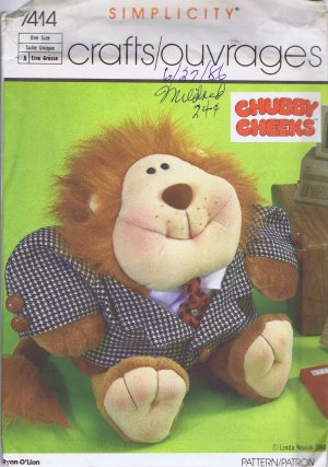 7414 Simplicity -- Chubby Cheeks series Ryan O'Lion - (L)